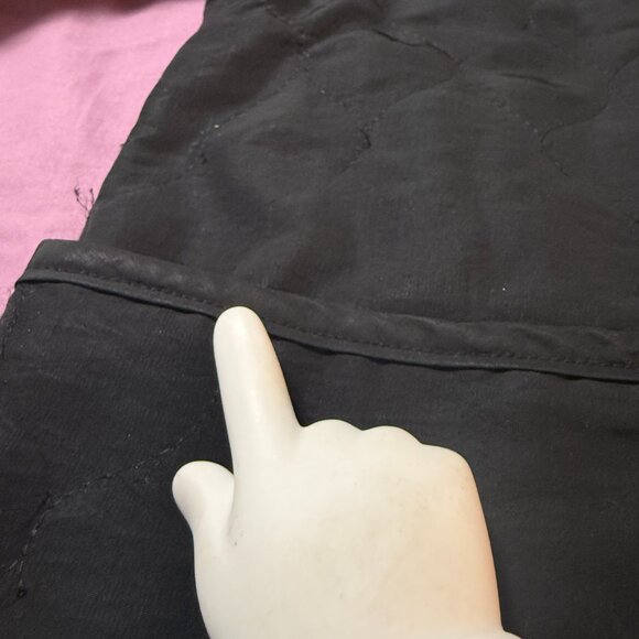 Maralyce Ferree Scarborough, Maine black button-down textured coat size small - Picture 10 of 10